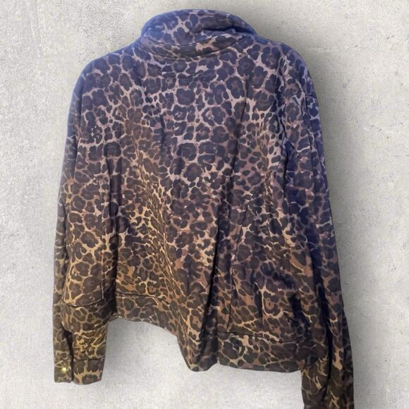 LuLaRoe 3XL Leopard Animal Print Presley Moto Jacket NWT, HTF Unicorn - Picture 2 of 5